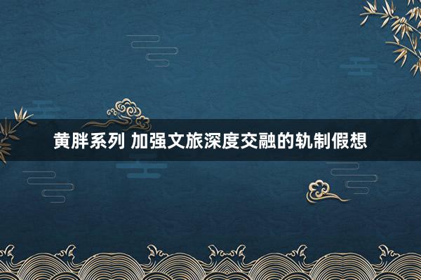 黄胖系列 加强文旅深度交融的轨制假想