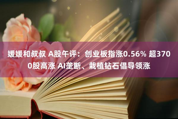 媛媛和叔叔 A股午评：创业板指涨0.56% 超3700股高涨 AI垄断、栽植钻石倡导领涨