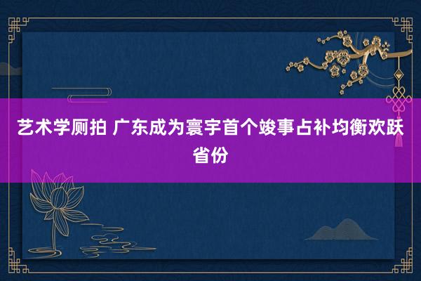 艺术学厕拍 广东成为寰宇首个竣事占补均衡欢跃省份